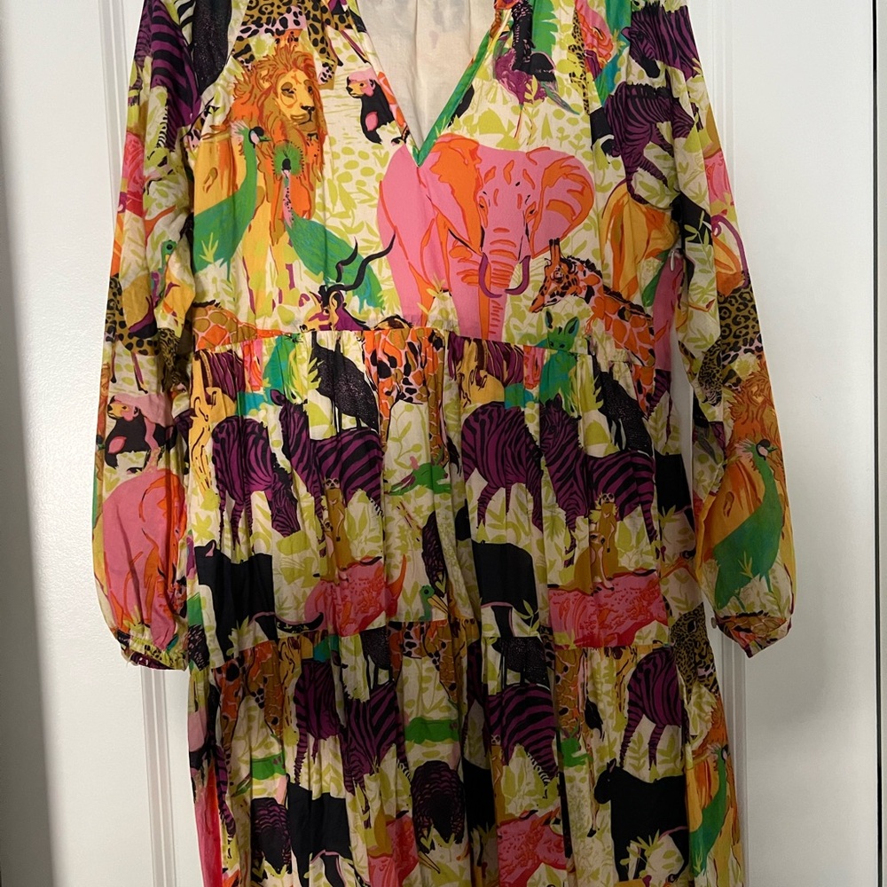 J. Crew Multicolor Abstract Print Dress